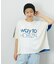 冷感天竺 切替 ロゴプリント Tシャツ