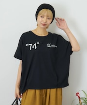 冷感天竺 ドルマン タック入り プルオーバー Tシャツ