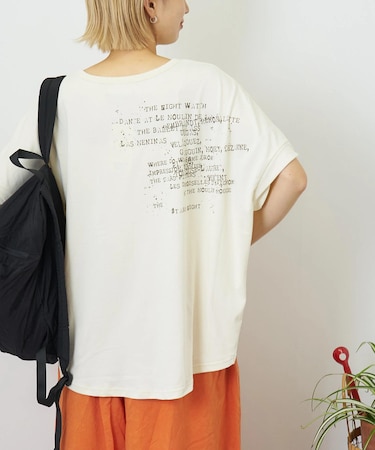 冷感天竺 ドルマン タック入り プルオーバー Tシャツ