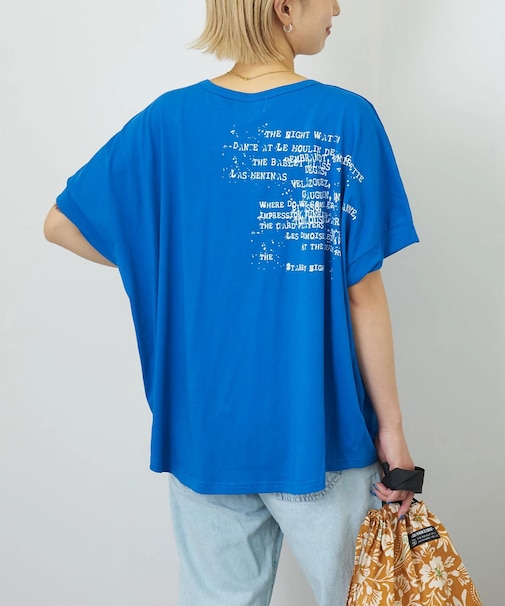 冷感天竺 ドルマン タック入り プルオーバー Tシャツ