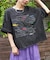 パウダー加工 ペイント風 ロゴ プリント Tシャツ