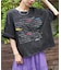 パウダー加工 ペイント風 ロゴ プリント Tシャツ