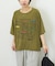 パウダー加工 ペイント風 ロゴ プリント Tシャツ