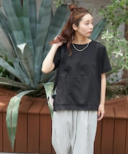 ラウンド 切替 プルオーバー Tシャツ