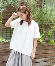 ラウンド 切替 プルオーバー Tシャツ