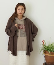綿レーヨン ビッグシャツ