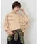 32/-OE天竺 パウダー加工 5分袖 ドルマン Tシャツ