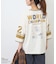 PEANUTS ( ピーナッツ )  32/-スラブ天竺 ライン入り 7分袖 プルオーバー Tシャツ