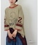 PEANUTS ( ピーナッツ )  32/-スラブ天竺 ライン入り 7分袖 プルオーバー Tシャツ