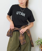 21/-OE天竺 ロゴプリント ジャストサイズ Tシャツ