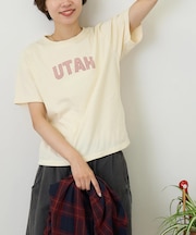 21/-OE天竺 ロゴプリント ジャストサイズ Tシャツ