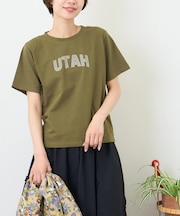 21/-OE天竺 ロゴプリント ジャストサイズ Tシャツ
