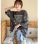 21/-OE天竺 パウダー加工 ラグラン 6分袖 ロゴプリント Tシャツ