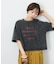 パウダー加工 ロゴプリント ワイド Tシャツ
