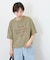 パウダー加工 ロゴプリント ワイド Tシャツ
