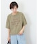 パウダー加工 ロゴプリント ワイド Tシャツ