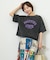 パウダー加工手書き風ロゴワイドTシャツ