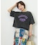 パウダー加工手書き風ロゴワイドTシャツ