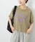 パウダー加工手書き風ロゴワイドTシャツ