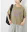 パウダー加工手書き風ロゴワイドTシャツ