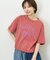 パウダー加工手書き風ロゴワイドTシャツ