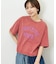 パウダー加工手書き風ロゴワイドTシャツ