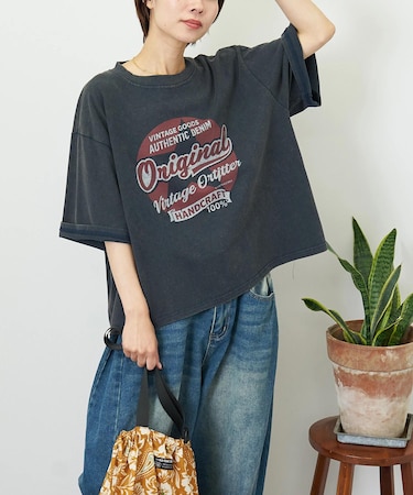 WEB限定 グラフィック プリント ワイド Tシャツ