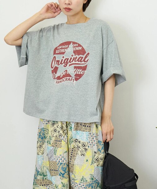 WEB限定 グラフィック プリント ワイド Tシャツ