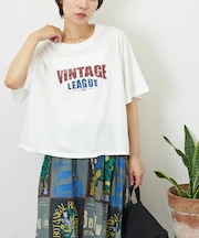 WEB限定 シアー 天竺 ロゴプリント ワイド Tシャツ