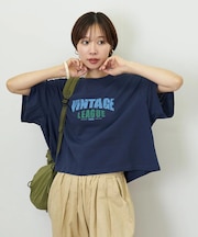 WEB限定 シアー 天竺 ロゴプリント ワイド Tシャツ