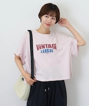 WEB限定 シアー 天竺 ロゴプリント ワイド Tシャツ