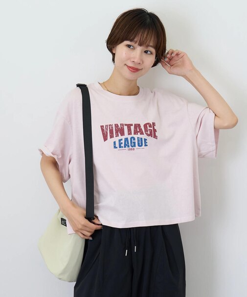 WEB限定 シアー 天竺 ロゴプリント ワイド Tシャツ