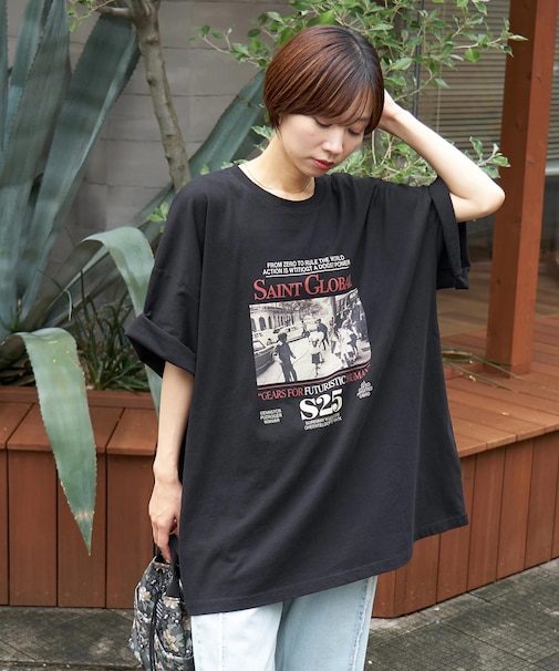 WEB限定 フォトプリント ビッグ Tシャツ