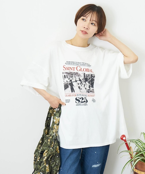 WEB限定 フォトプリント ビッグ Tシャツ
