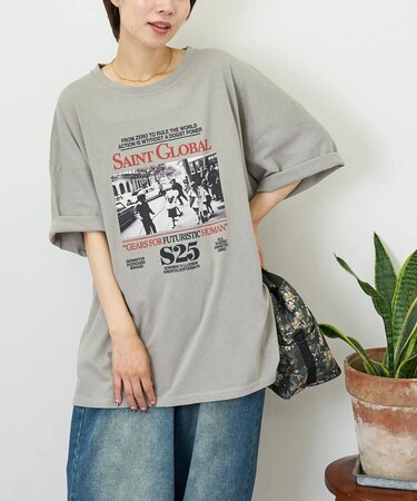 WEB限定 フォトプリント ビッグ Tシャツ