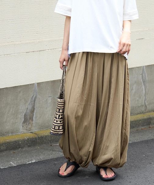 WEB限定 涼しい エアリー バルーンパンツ