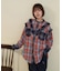 ネルチェック フリル付き ビッグシャツ