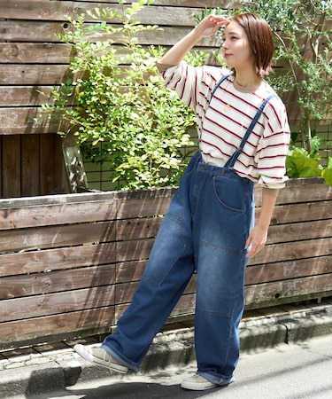 8オンス デニム サス付き ワークパンツ