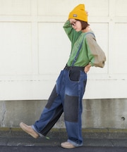 8オンス デニム サス付き ワークパンツ