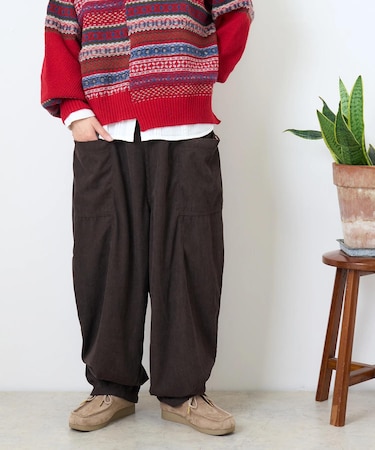 コーデュロイ らくゆるっと パンツ