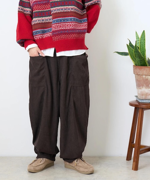 コーデュロイ らくゆるっと パンツ