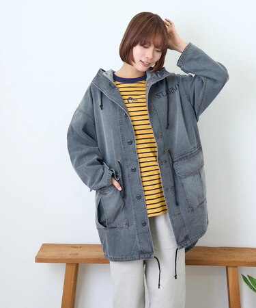 8オンス デニム モッズコート