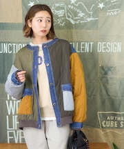 キルト × デニム リメイク風 ジャケット