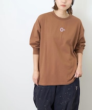 OE天竺 カットソー ロゴプリント ビッグ Tシャツ
