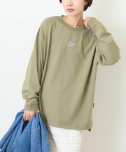 OE天竺 カットソー ロゴプリント ビッグ Tシャツ