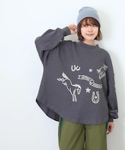 CVC ワッフル ギャザースリーブ プルオーバー