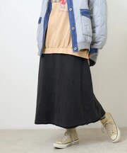 パウダー加工 ニット スカート