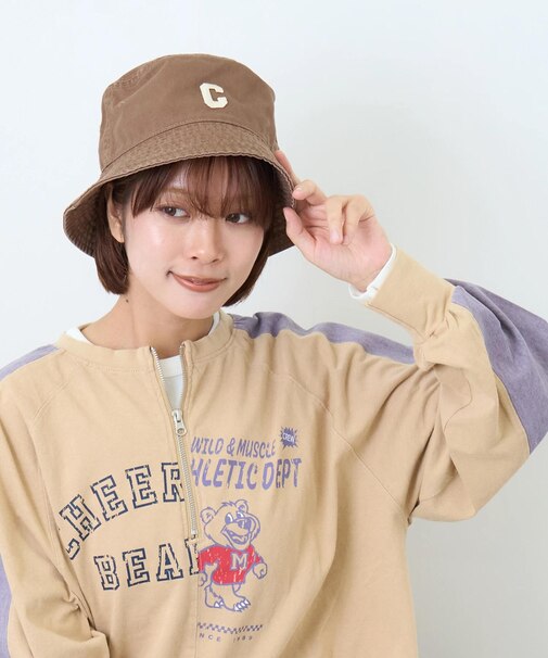 ロゴワッペン付き バケットハット