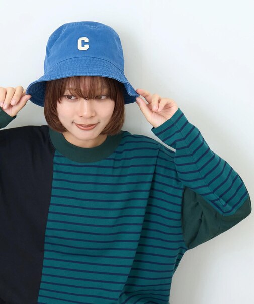 ロゴワッペン付き バケットハット