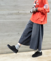 デニム ガウチョパンツ